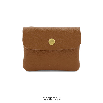 NATTY - Small Italian Classic Leather Coin Purse - Various Colours