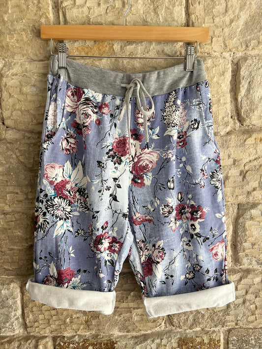 COTTON JOGGER SHORTS - Mid Length - Various Colours & Prints - 2 Sizes