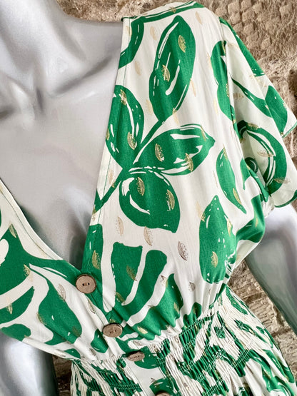 VESTA - V-Neck Midi Dress - Angel Sleeves - Various Prints & Colours - One Size Fits 8-20