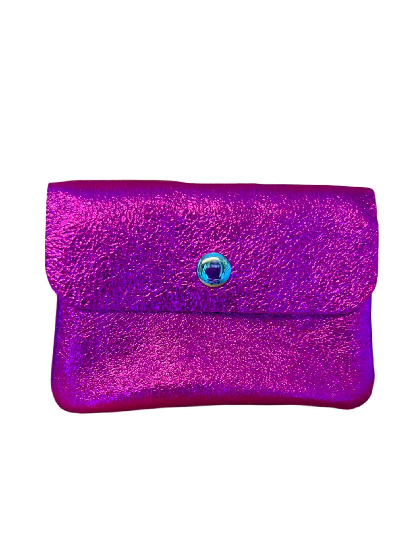 NATTY - Small Italian Metallic Leather Coin Purse - Various Colours