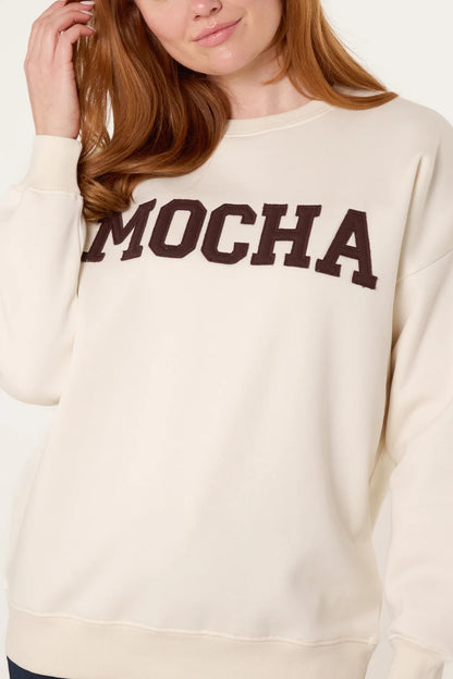 MOCHA - Ivory & Green Sweatshirt - 2 Sizes