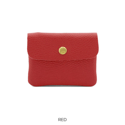 NATTY - Small Italian Classic Leather Coin Purse - Various Colours