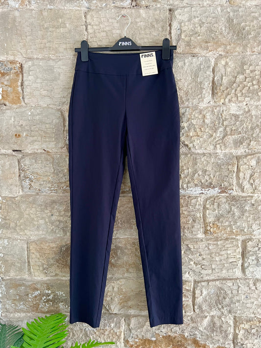 PINNS - Navy Tummy Control Figure Sculpting Full Length Trousers - Various Sizes