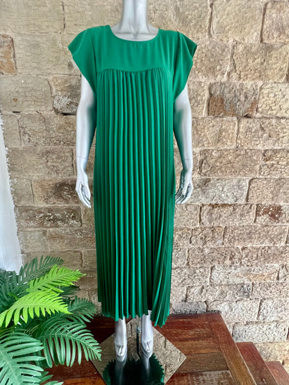 PEGGY - Pleated Midaxi Dress with Pockets - One Size - Various Colours