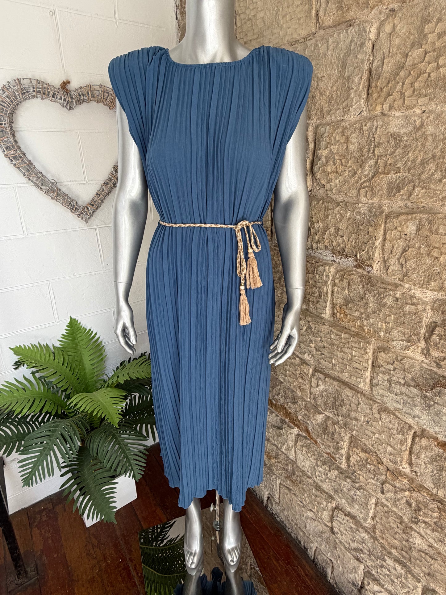PALMER - Grecian Pleated Dress - One Size - Various Colours