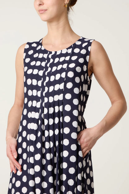 PIPPA - Spotty Midi Dress with Pockets - 2 Colours - One Size