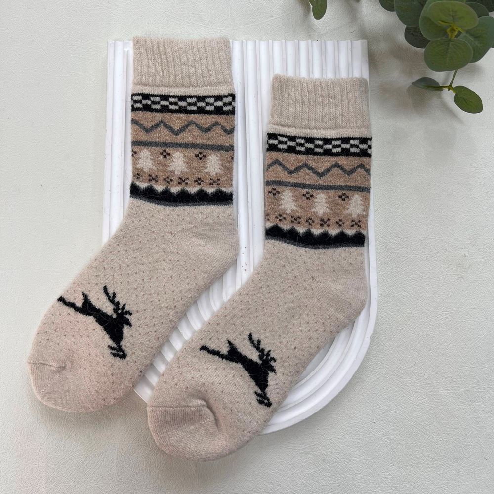 ANKLE SOCKS - Wool Blend - Various Patterns - One Size