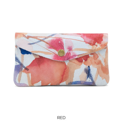 NELLIE - Large Italian Leather Purse - Various Colours - Floral Print