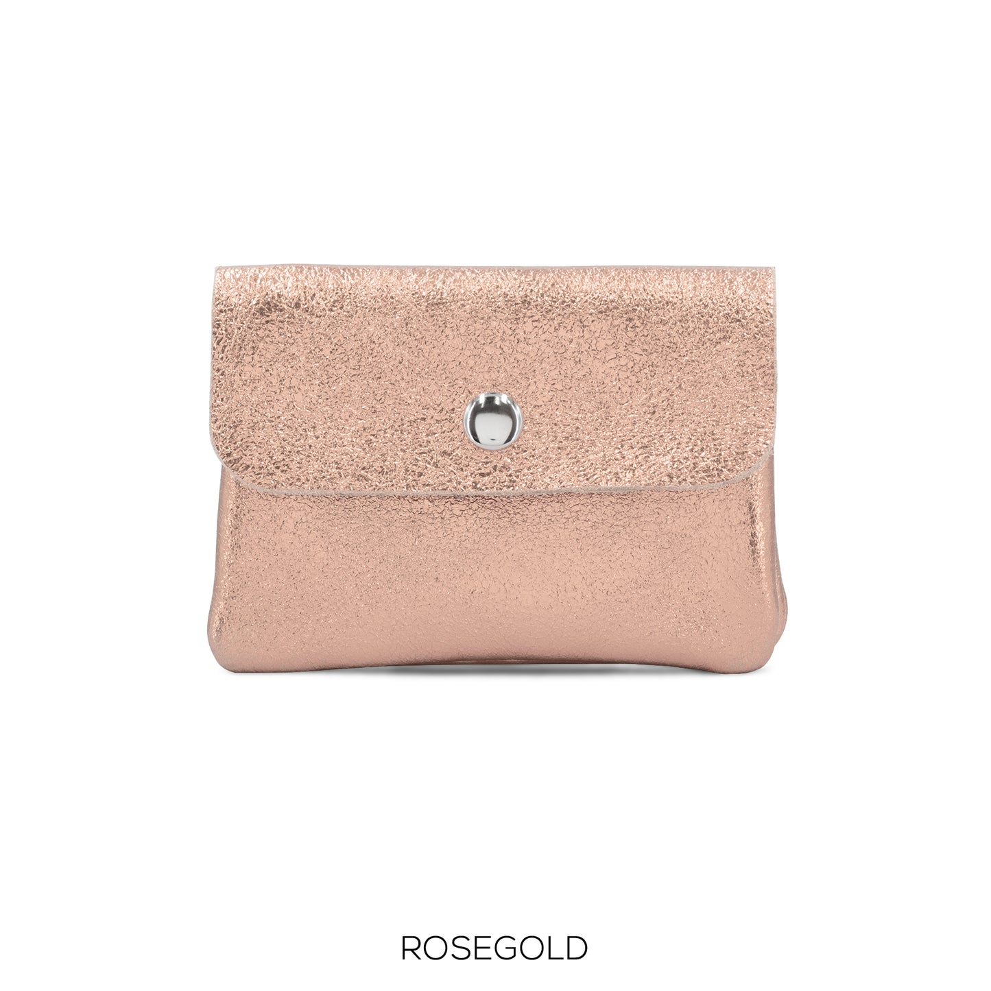 NATTY - Small Italian Metallic Leather Coin Purse - Various Colours