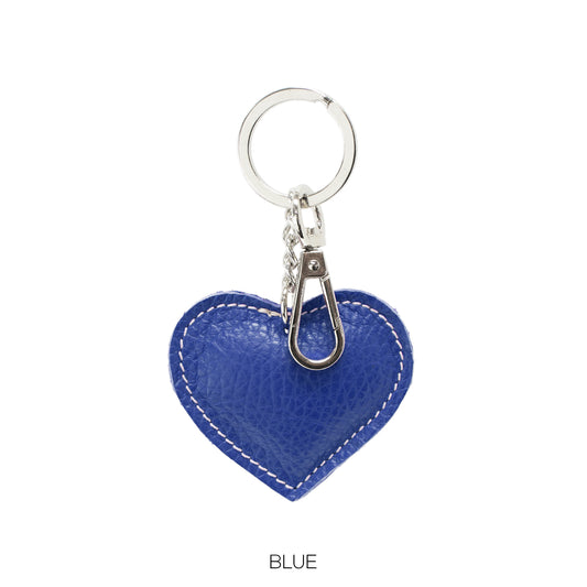 NORA - Matt Leather Heart Shaped Keyring - Various Colours