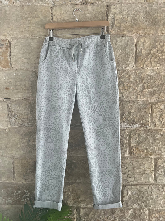SANTIAGO - SMOOTH Magic Trousers - Animal Print - 2 Sizes - Grey