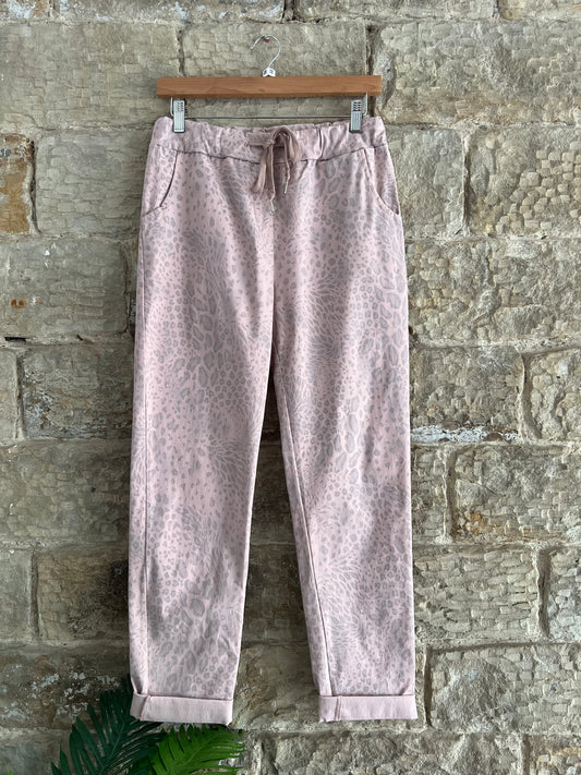 SANTIAGO - SMOOTH Magic Trousers - Animal Print - 2 Sizes - Pink