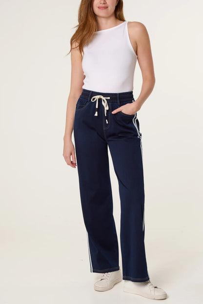 SELENA - Soft Stretch Lightweight Wide Leg Pull On Jeans - 4 Sizes