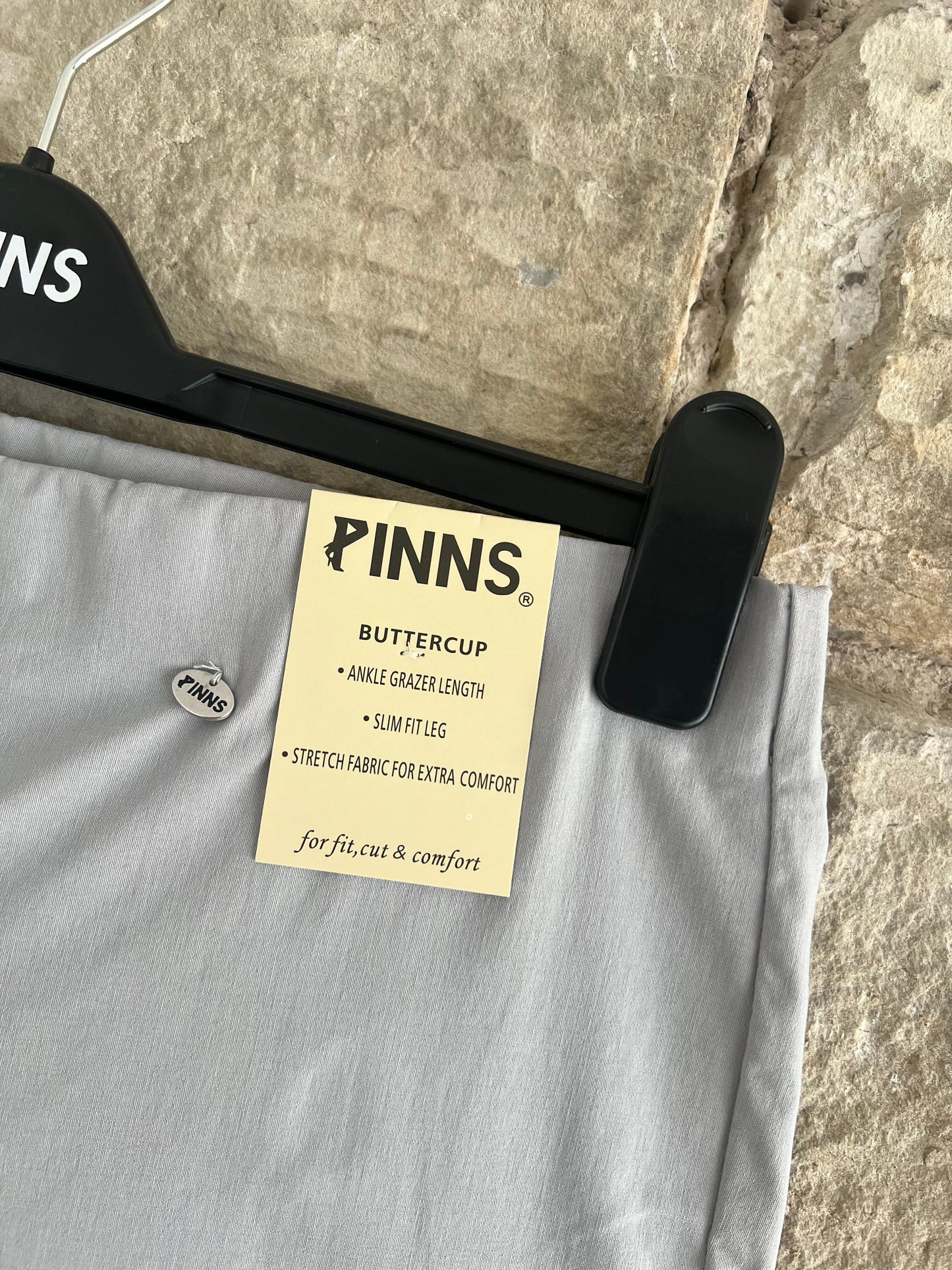 PINNS - Plain Silver Grey Ankle Grazers with Back Split - Various Sizes