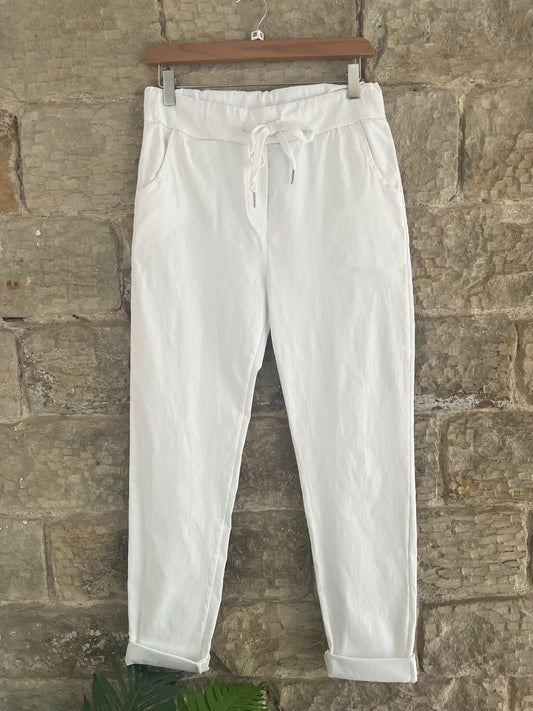 SMOOTH Magic Trousers - WRINKLE FREE - 2 Sizes - White