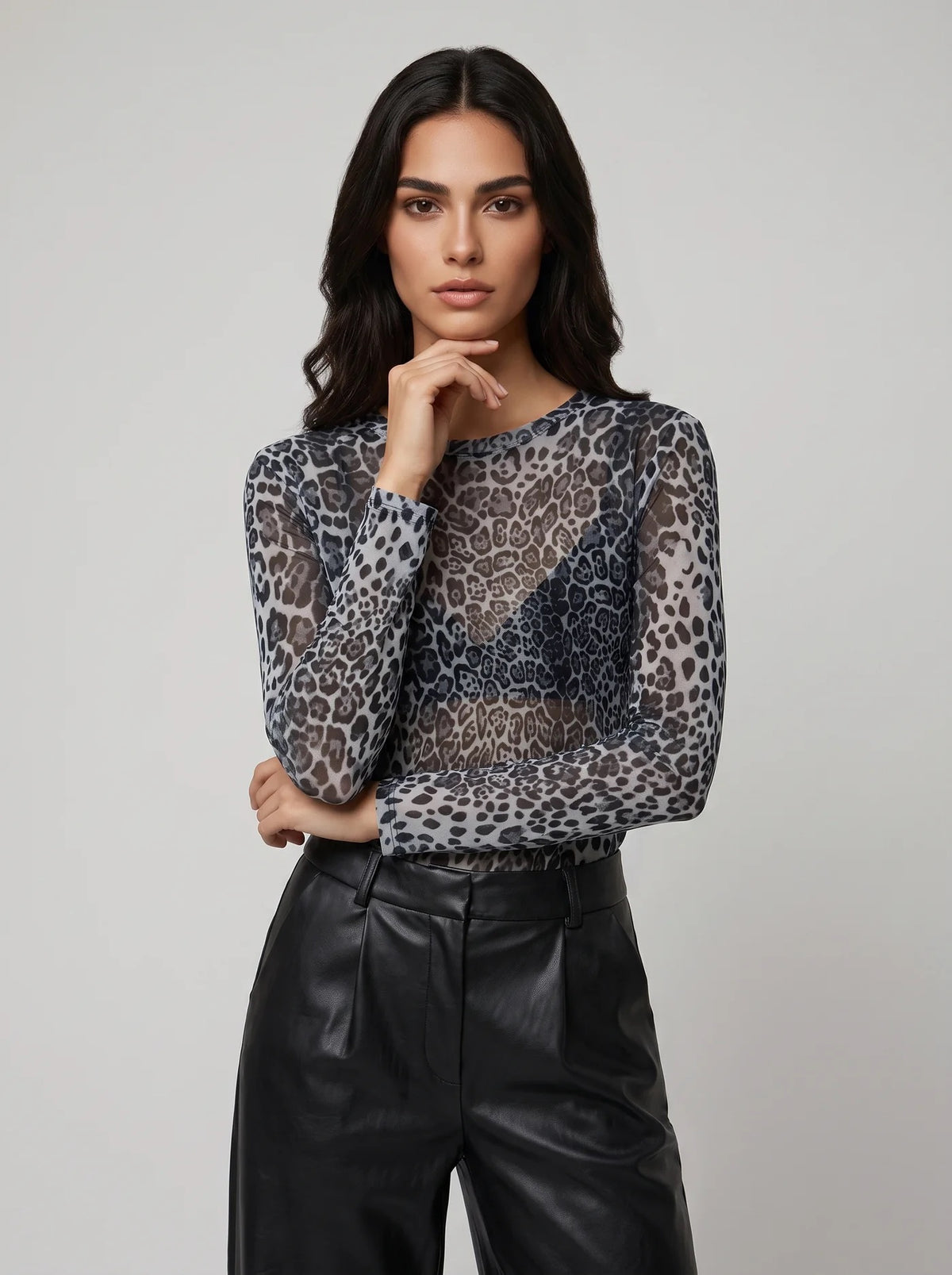 REBEL - Semi Sheer Long Sleeve Top - Various Prints - One Size