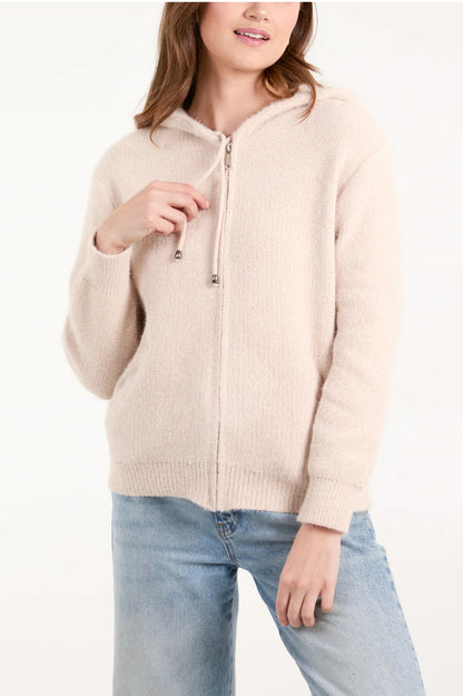 HETTY - Zip Up Cosy Hoodie - Various Colours - 2 Sizes