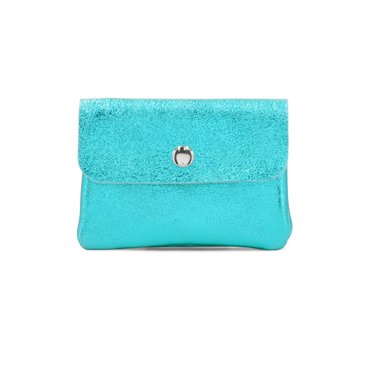 NATTY - Small Italian Metallic Leather Coin Purse - Various Colours