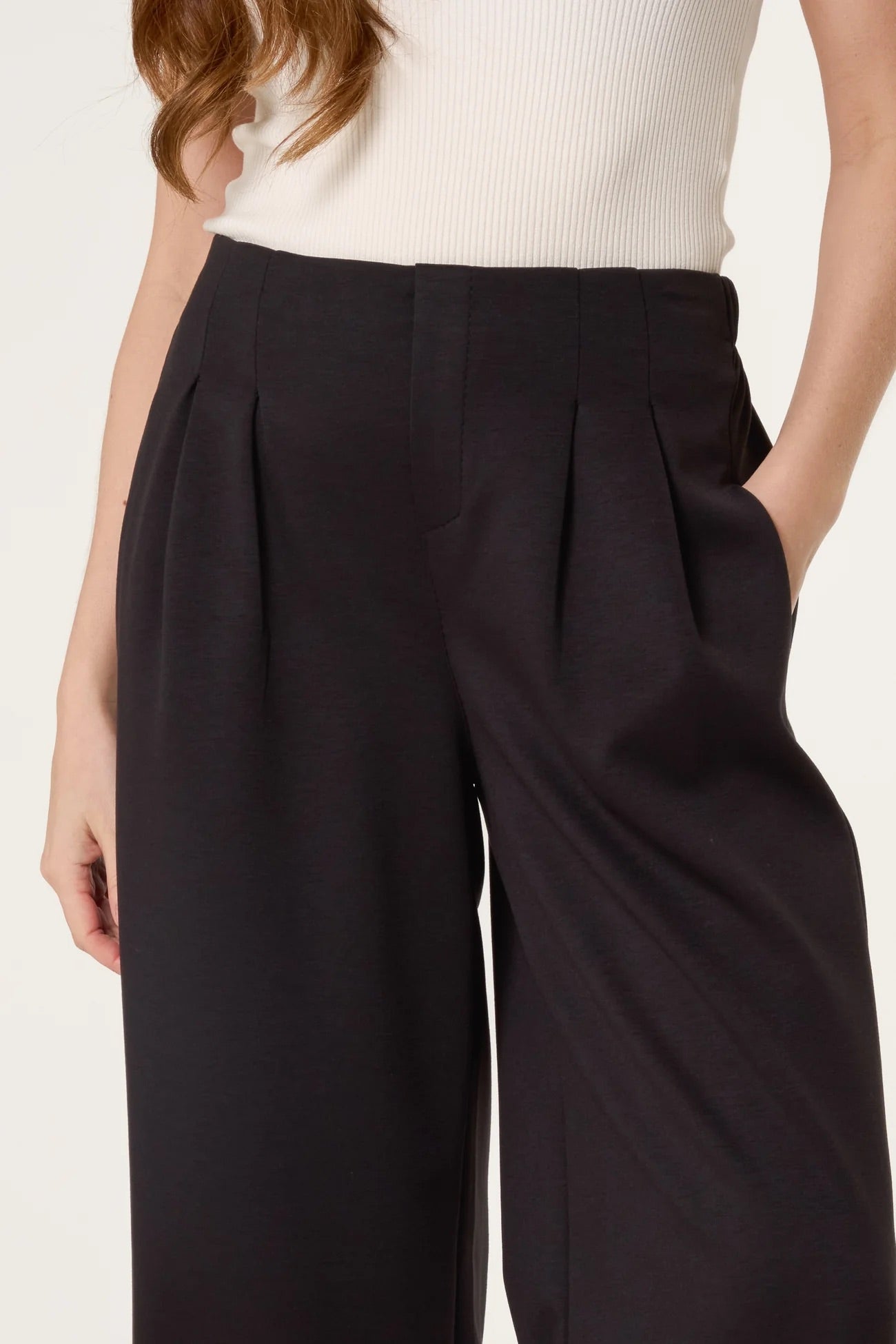 VICTORIA - Soft Touch Pull On Trousers with Pockets - One Size - 2 Colours